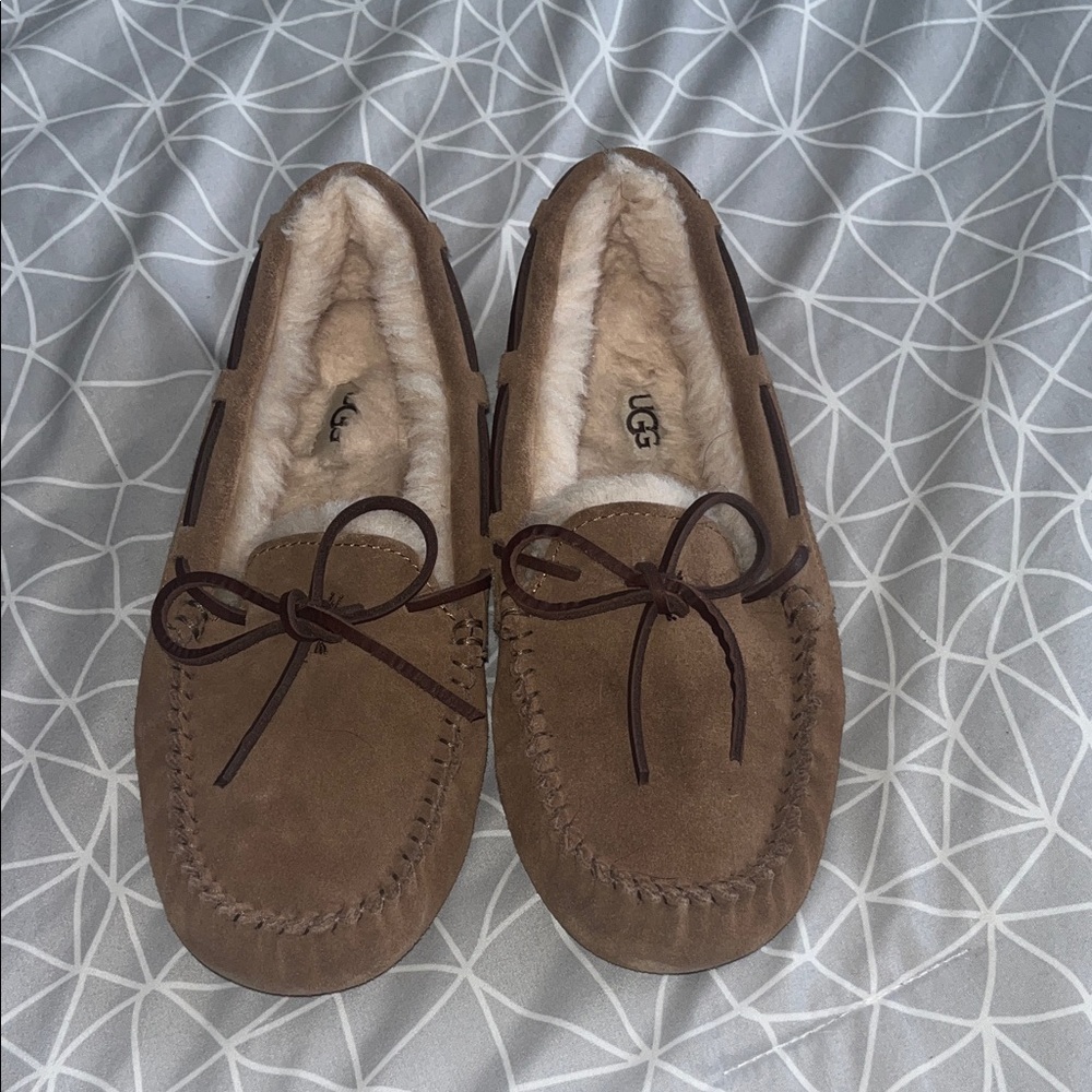 UGG Womens Tan Suede Loafers